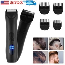 Men's Manscaping Pubic Hair Beard Trimmer Waterproof Groin Electric Body Shaver,