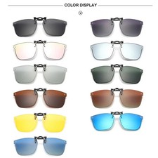 Polarized Clip On Sunglasses For Prescription Glasses Anti-Glare Flip Up Eyewear