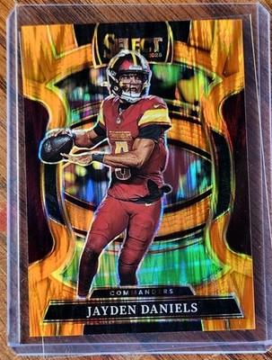 2025 Panini Select Jayden Daniels Orange Shock Numbered # /499 SP 
