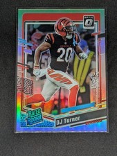 DJ Turner 2023 Panini Donruss Optic - Rated Rookie #220 Holo Prizm (RC) Bengals
