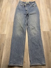 Abercrombie Fitch 90s Straight Ultra High Rise Jeans Medium Wash 24 Waist Sz 00