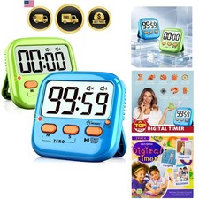 2 Pack Digital Timer for Kids, Magnetic Kitchen Timers for Cooking, Egg, Teac...