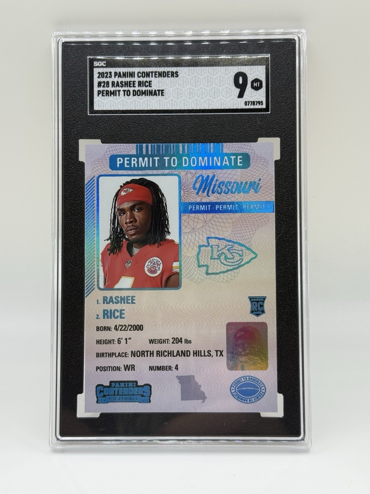 2023 Panini Contenders - Permit to Dominate Rashee Rice #28 (RC) CASE HIT SSP