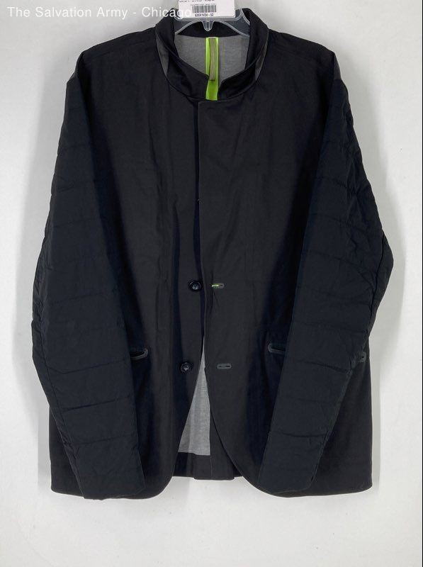 Lululemon Mens Black Long Sleeve Pockets Button Front Casual Jacket Size XL