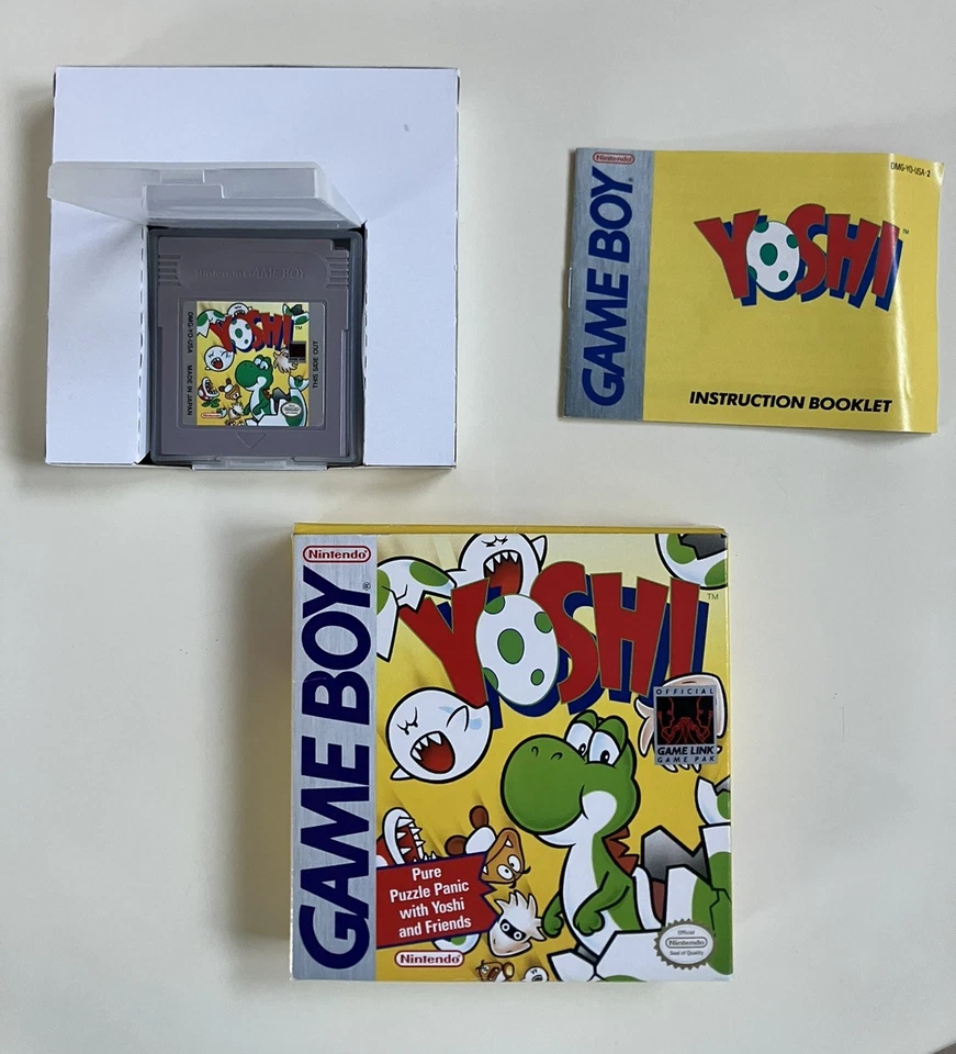 Yoshi Game Boy '92 Game Cartridge Original Box Instruction Manual Inner Tray CIB - Image 2 of 4
