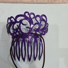 Flamenco Hair Comb Peineta - Dark Purple
