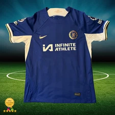 Chelsea FC 2023/24 Home Men's Soccer Fútbol Nkunku #18 Jersey Size M Clean!