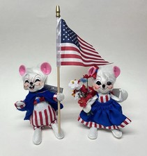 Annalee 4th Of July Mouse Lot Of 2 ~ Patrioti...