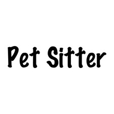 Pet Sitter Dog Cat Decal Sticker Black Die Cut Vinyl
