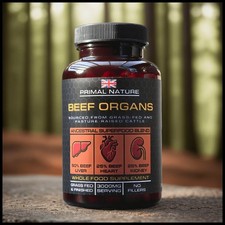 Grass Fed Beef Organ Capsules 3000mg | UK Made & Packaged | 100% Pure Grass-Fed