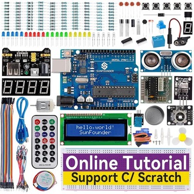 Arduino Kit Sunfounder Lernset Elektronik Programmierung Scratch C Projekt