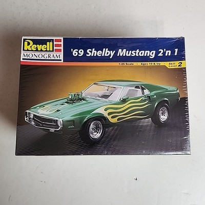 Revell Monogram '69 Shelby Mustang 2 'n 1 Vintage Model Car Kit 1:25 New Sealed 