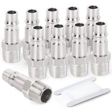 1/4-Inch NPT Male Industrial Air Tool Fitting 10 PCS 3/8" High Flow Plugs