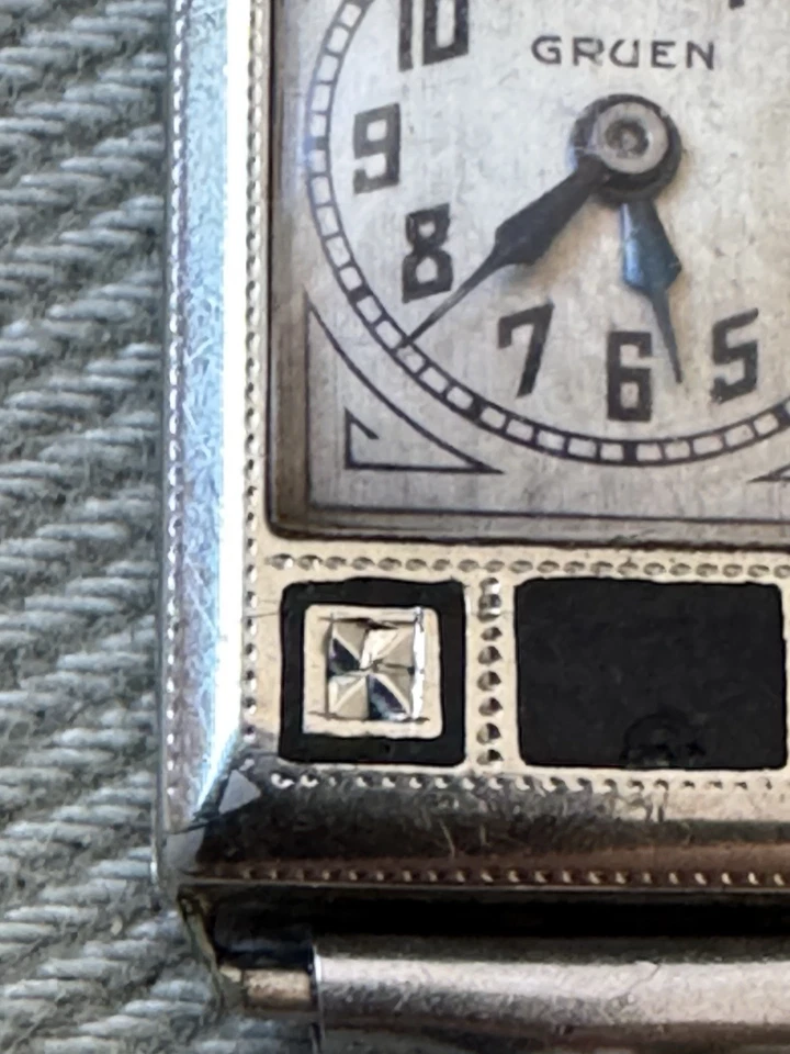 Reloj 14K Art Deco 1920’s - 30’s Gruen Damas Oro Blanco - Funciona Bien - 6 Gramos Foto 3 de 4