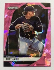 2025 Panini Prizm Baseball Twins Billy Amick Pink Cracked Ice Card #56