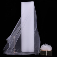 54" X 20 Yards 60 Ft White Tulle Rolls Bolt for Wedding Birthday Party Decorat