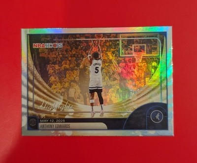 2025-26 Topps NBA Hoops Anthony Edwards #270 Highlights Holo Insert Wolves