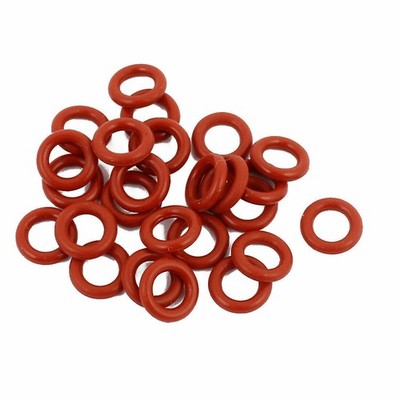 25pcs 9mmx1.9mm Heat Resistant Silicone O Ring Oil Sealing Ring Gasket Red KD #z