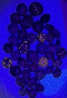 Polished Blue Tumbled Stones Lot, UV Reactive Speckled Pebbles — photo 2