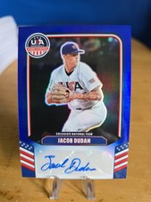 2026 USA Stars & Stripes Jacob Dudan Blue Prizm Auto /49 Plus Two Base