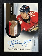 2021-22 Upper Deck The Cup Cole Schwindt Patch Auto /249 Rookie RC Panthers