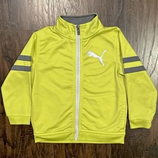 Puma Zip Up Track Jacket Neon Grey Baby Toddler Size 24M