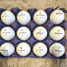 Wilson Staff  staff model golf  Balls White Mixed Numbers Lot of 12