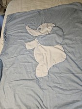 Vintage Handmade Baby Crib Comforter Bed Skirt Diaper Bag Door Sign Music Box