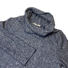 Everly Womens Knit Dress Blue Textured Funnel Neck Long Sleeve Casual Comfy