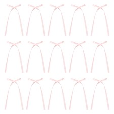 50 Pezzi Topper per Torte con Fiocco, 3x5,7 Pollici Fiocco Topper per Cupcake Bowknot, Rosa Champagne