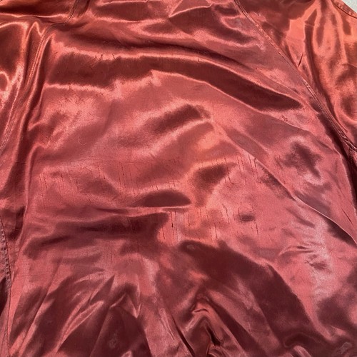 Vintage 40s 50s Harvard Chain Stitched F.D Drum Line Satin Letterman Jacket Sz L - Zdjęcie 5 z 6