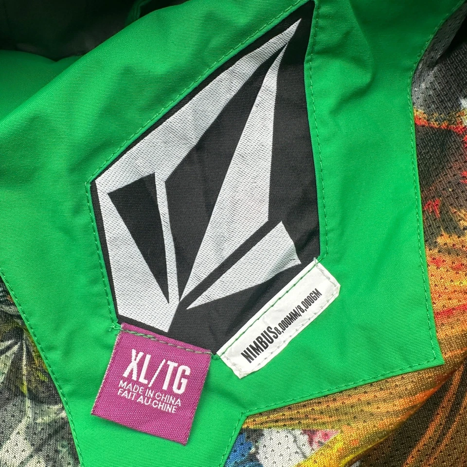 Volcom Nimbus Snowboard Ski Green White Black Blast Jacket Men XL Hooded G065008 - Image 2 of 4