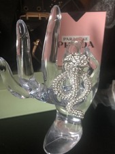 Snake Ring, Adjustable, Big Size Diamanté Snake, Talking Point!!
