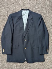 Jack Nicklaus Tournament Series Blazer Navy Blue Gold Size 44R USA Union Made