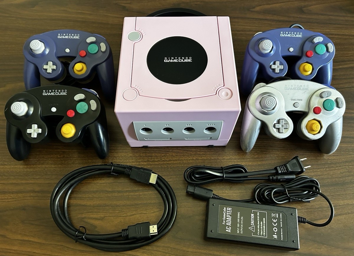 Nintendo GameCube Console pink-HDMI Mod Pluto Llx- AUTHENITC