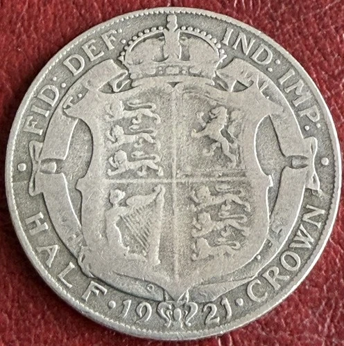 1921 George V Half Crown — photo from the most recent tracked eBay sale