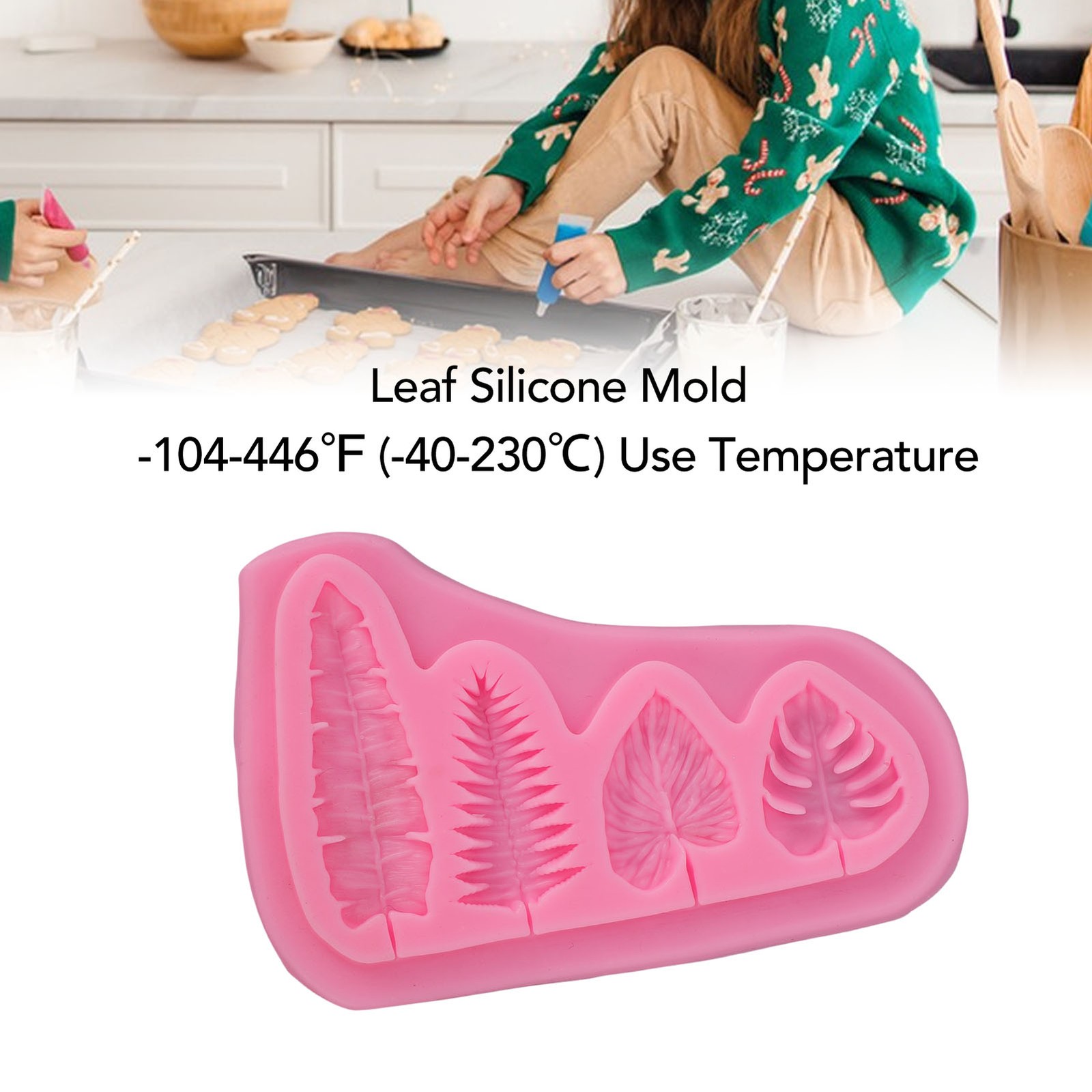 Silicone Fondant Mold Multiple Leaf Shapes Baking Mold for Chocolate Cake SET