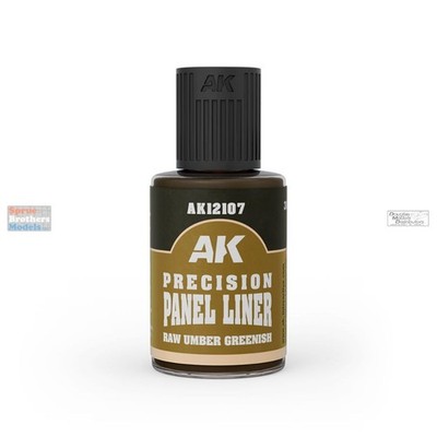 AKI012107 AK Interactive Precision Panel Liner - Raw Umber Greenish 30ml