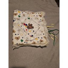 Vintage baby photo book teddy bears ABC lace Keepsake memory pictures