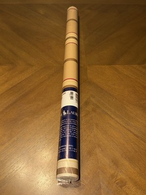 Vintage RALPH LAUREN Vertical Stripes Wallpaper Dbl Roll 60.8 Sq Ft NEW LCW16020