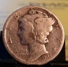 1943 P 10C Mercury Dime, Philadelphia 90% Silver