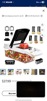 16-in-1 Vegetable & Fruit Chopper Onion Dicer & Slicer Food Cutter for Kitchen W