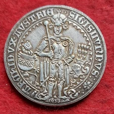 RARE Austrian States Tyrol 1 Guldiner 1486 (1953) Restrike