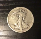 KEY 1919-D Walking Liberty Silver Half Dollar, VG. B105