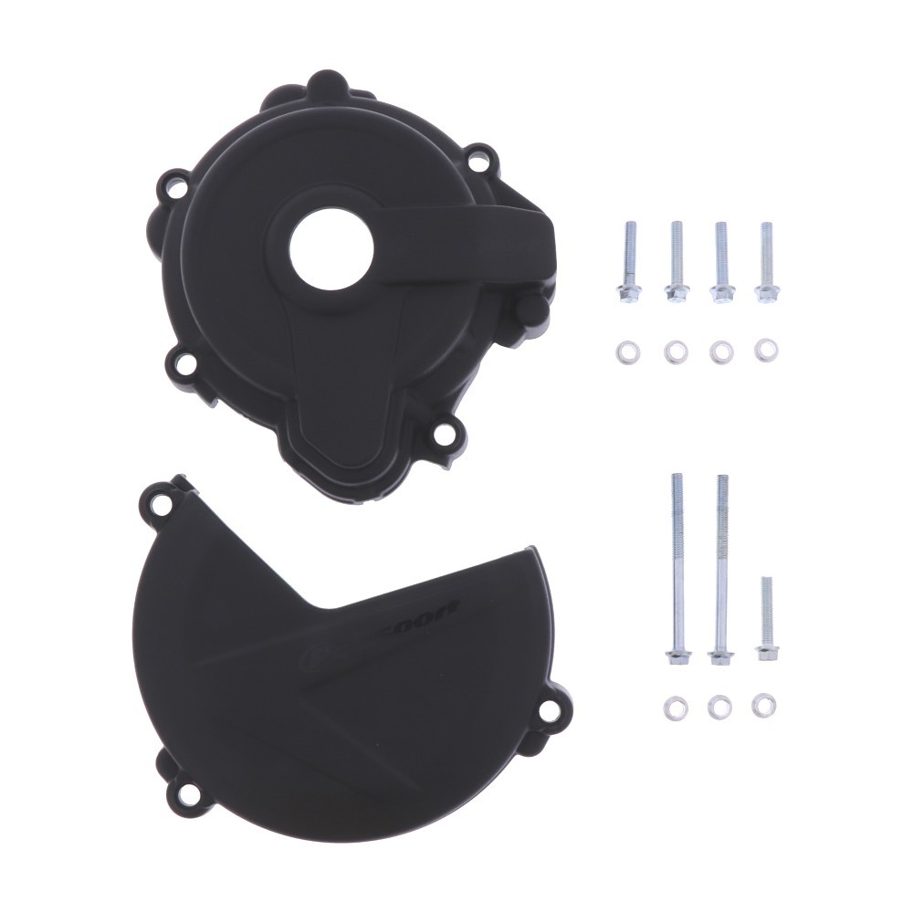Polisport Black 91004 - Clutch & Ignition Cover Protectors For Sherco Se 250/300 2014-2024 - Image 5
