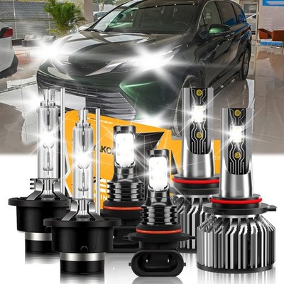 For Toyota Sienna 2006-2010 6x LED Headlight Combo + Fog Light Bulb 6500K HID