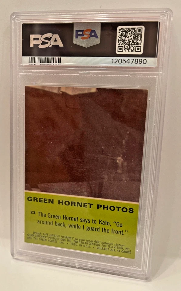 1966 Green Hornet Trading Card Number 23 PSA 3 Vintage Kato Go Around Back... - Image 2 of 2