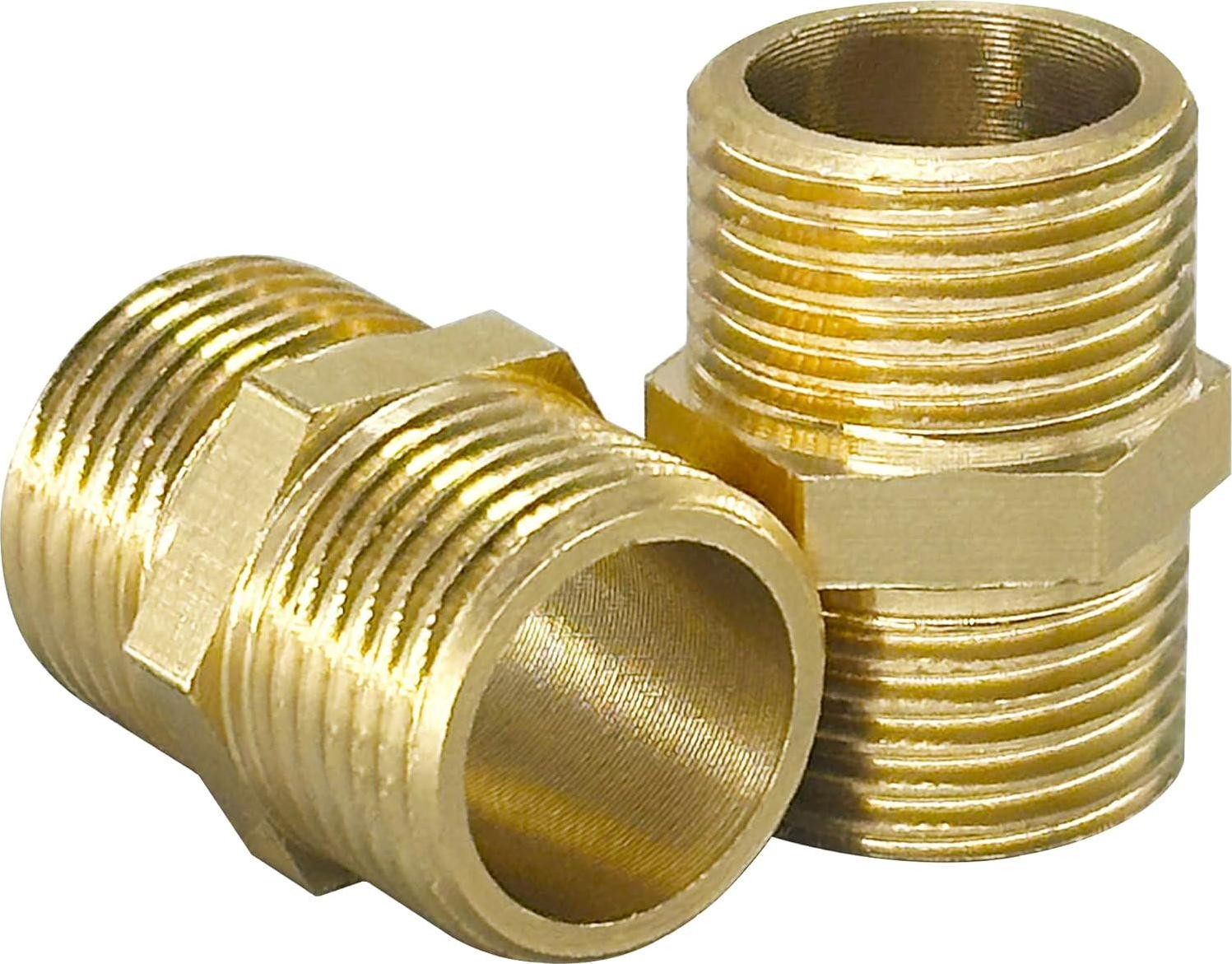 2 PCS 1/2 Male BSP Thread Brass Pipe Connector