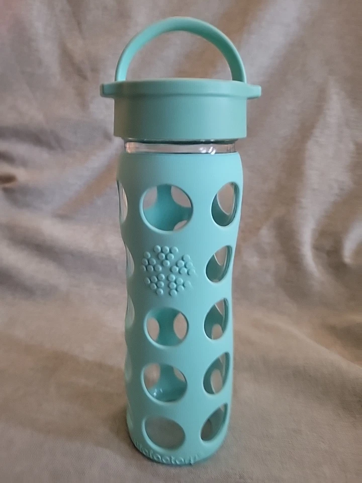 Lifefactory 16oz Glass Water Bottle with Silicone Sleeve, Mint  - Image 2 of 4