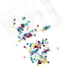 144 pcs 4mm Assorted 12 Colors - Preciosa 4mm Faceted Bicone Crystal Loose Beads
